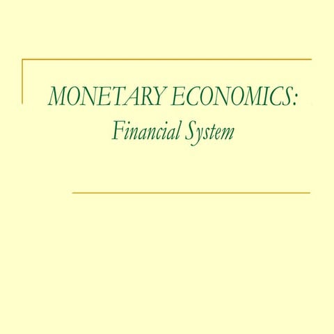 Money market- monetary economics