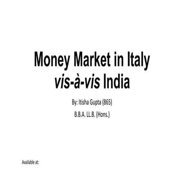 Money market in italy
