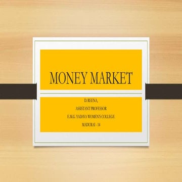 Money market ppt | PPT