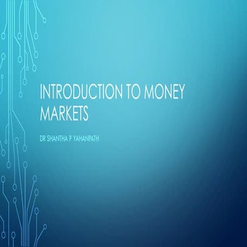 Introduction to money markets