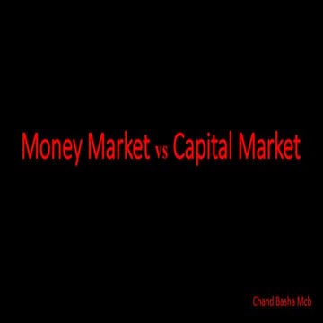 Money market vs Capital market.mcb