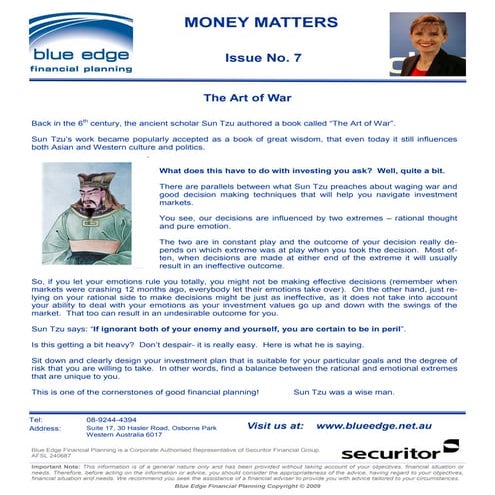 Money Matters 7 (Art of War)