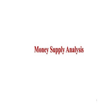 Money Supply Analysis 