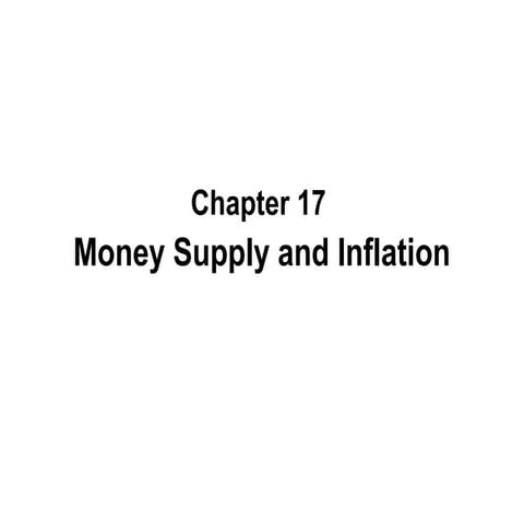 Money supply and inflation