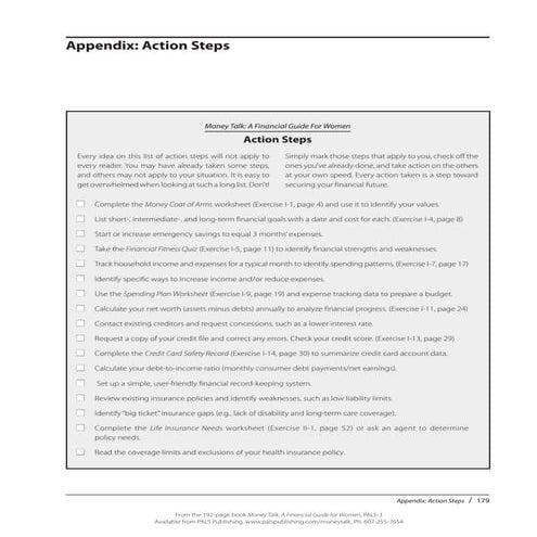 Money Talk Book-Back Material