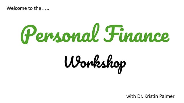 Personal Finance Workshop