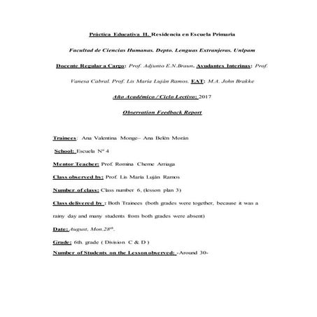 Feedback from Luján