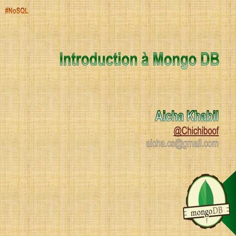 Introduction to MongoDB | PPTX