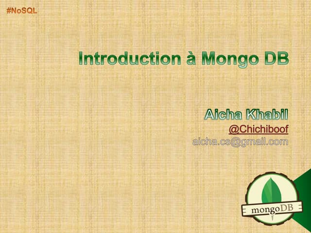 Introduction to MongoDB