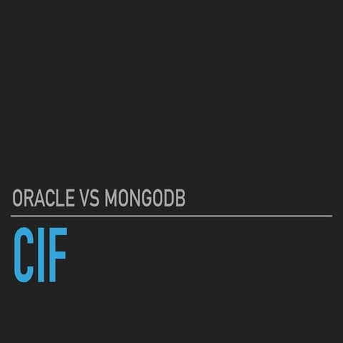 Customer Information File in NoSQL Database