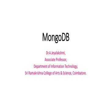MongoDB details are described in Relations wise