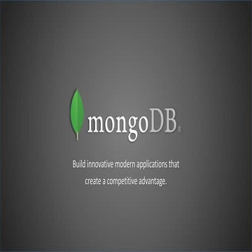 Introduction to MongoDB | PPTX