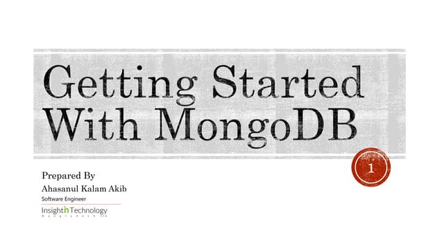 Getting Started with MongoDB