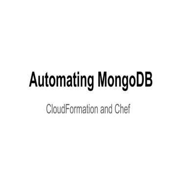 MongoDB, Cloudformation and Chef