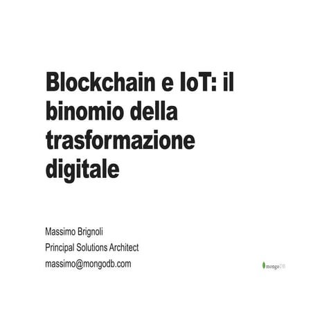 Blockchain e IoT: il binomio della trasformazione digitale