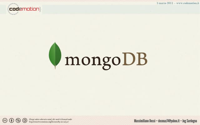 MongoDB dessi-codemotion
