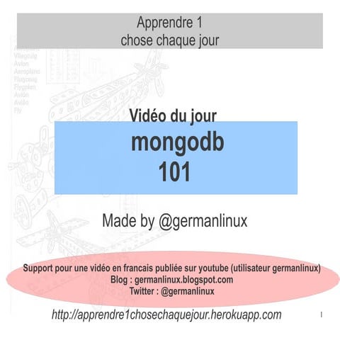 Mongodb101  support de la video pour débuter