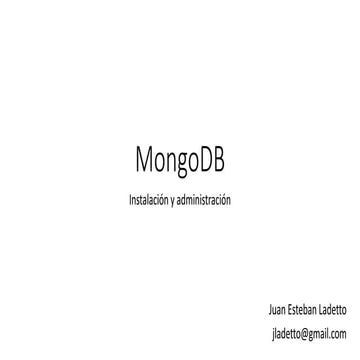 Mongodb administración