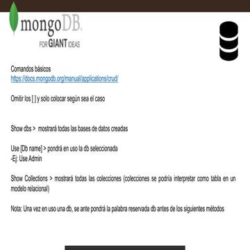 Mongo db comandos básicos