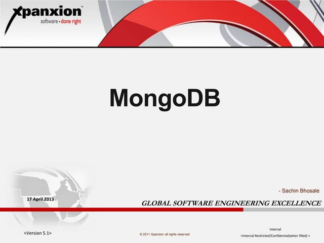 MongoDB Introduction and Data Modelling 