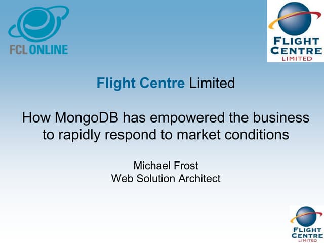 MongoDB at Flight Centre Ltd