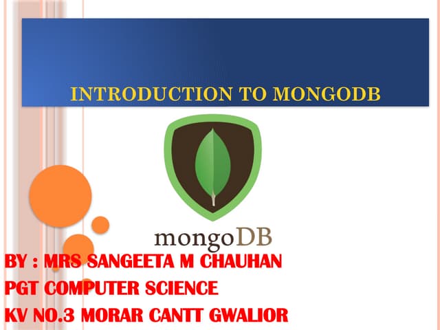 mongodb crud operations with detailed.ppt