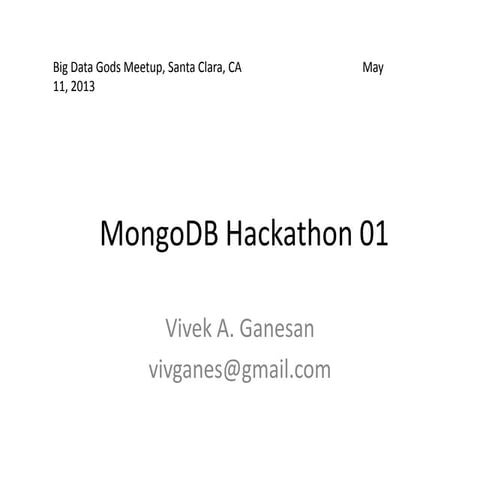 Mongodb hackathon 01