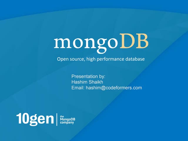 Mongodb Presentation