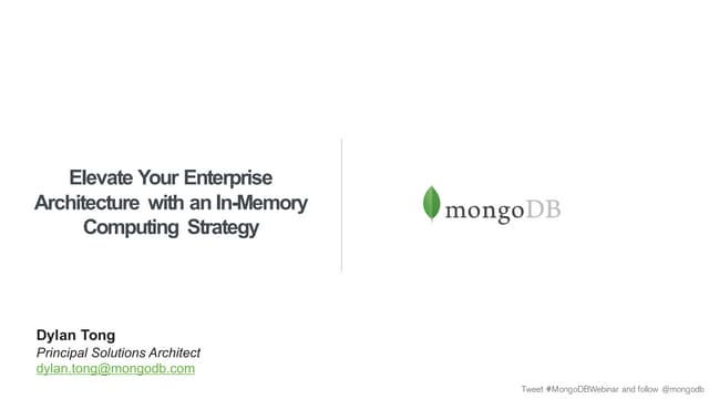 Webinar: Elevate Your Enterprise Architecture with In-Memory Computing