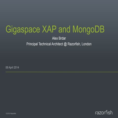 A highly-scalable Travel Portal with GigaSpaces XAP and MongoDB