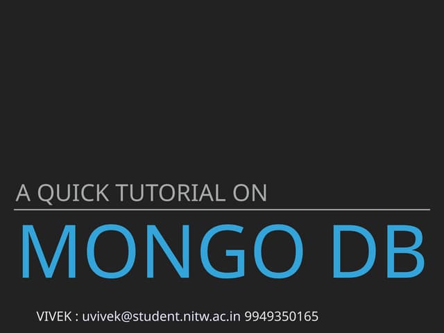 MongoDbPpt based on python installation.