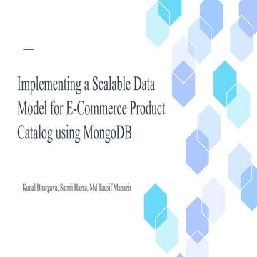 Implementing a Scalable Data Model for E-Commerce Product Catalog using MongoDB