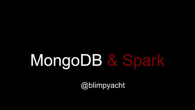 Mongo db &amp;_spark