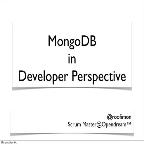 Mongo db taradtechtalk2012