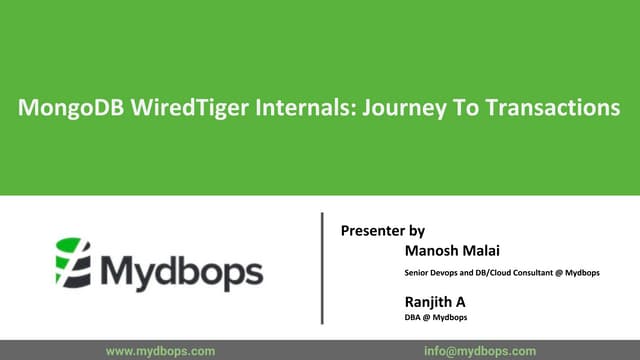 MongoDB WiredTiger Internals: Journey To Transactions
