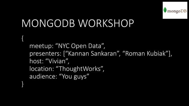 MongoDB Workshop