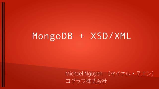 MongoDB + XSD/XML