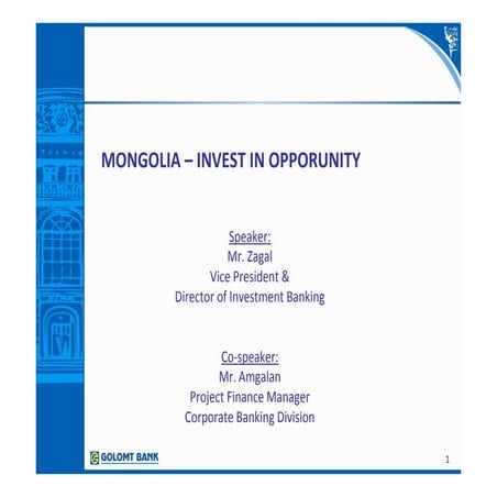 14.10.2010 Mongolia invest in opportunity, B. Zagal
