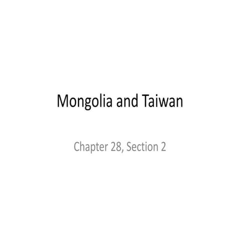 Mongolia and taiwan