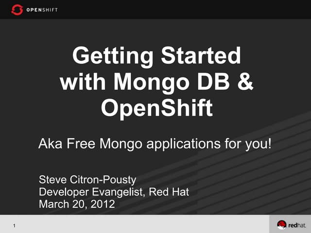 Free Mongo on OpenShift