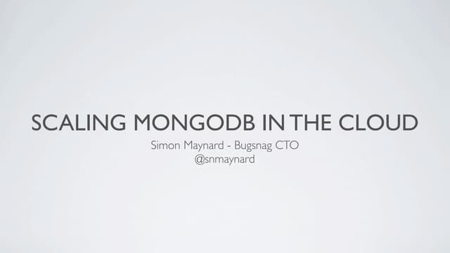 Mongo scaling