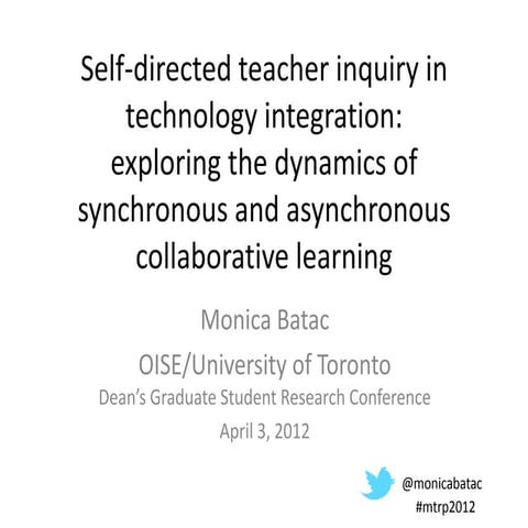 Self-directed teacher inquiry in technology integration: Exploring the dynami...