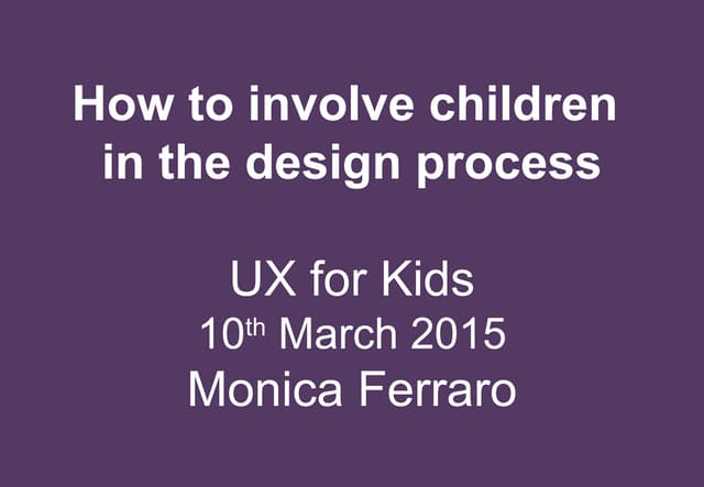 How to involve children in the desi...