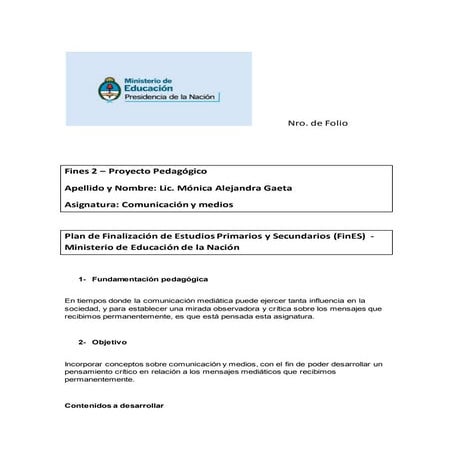 Prof. Monica Gaeta - Plan FinES