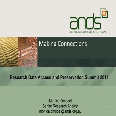 Monica Omodei RDAP11 Policy-based Data Management; 