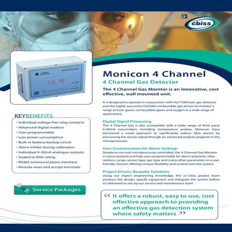 Monicon 4 channel datasheet