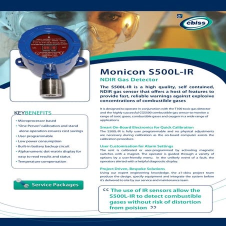 Monicon s500 l ir ndir gas detector