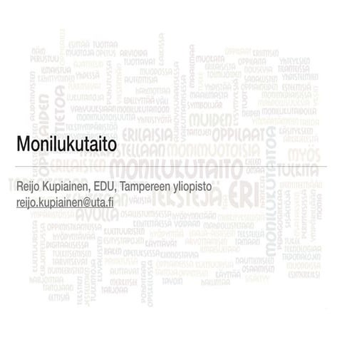 Monilukutaitokoulutus, Turku 13.1. 2016