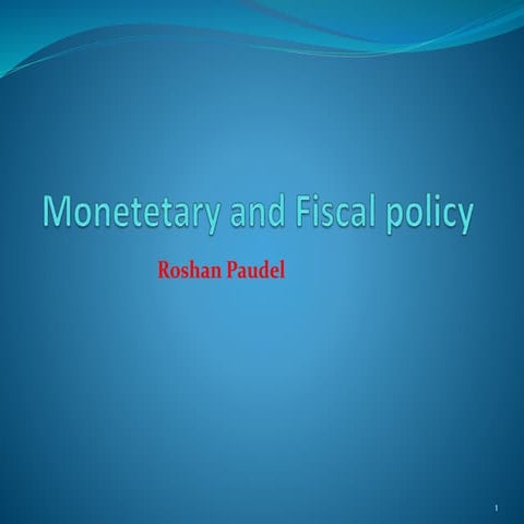 Monitary and fiscal policy