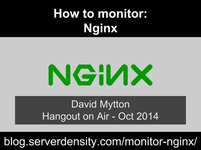 How to monitor NGINX